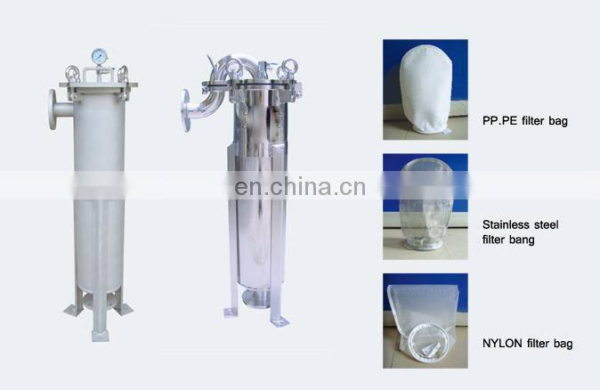 Stainless steel cartridge water filter housing for chemical industry