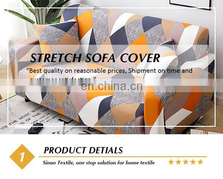 Latest design full Protective 5 seater 7 seater l shape sofa cover sectional slipcover strech sofa set cover