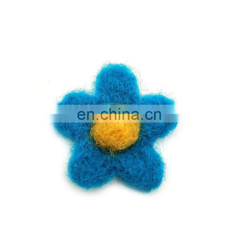 Factory handmade 1 1/2'' felt flowers for sale