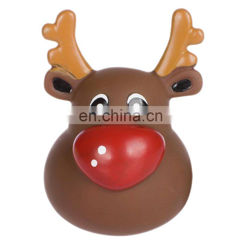plastic animal sound squeaker christmas decors vinyl ball toy