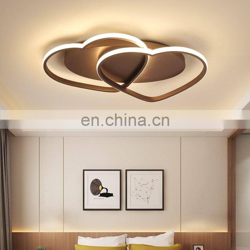 New design love wedding room ceiling lamp aluminum creative chandelier bedroom lamp