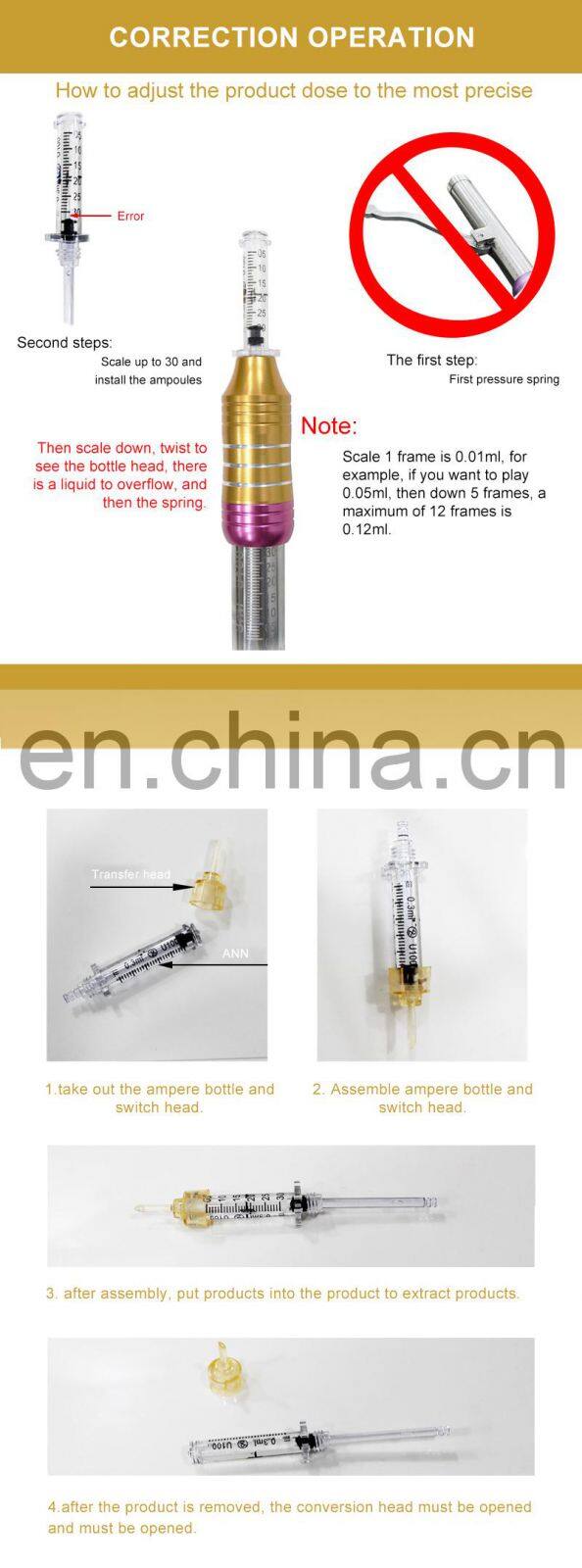 2019 newest choice Jet Injection Gun /Mesotherapy Dermal Filler Gun/ Hyaluronic Acid Device For Lip Lifting Pen