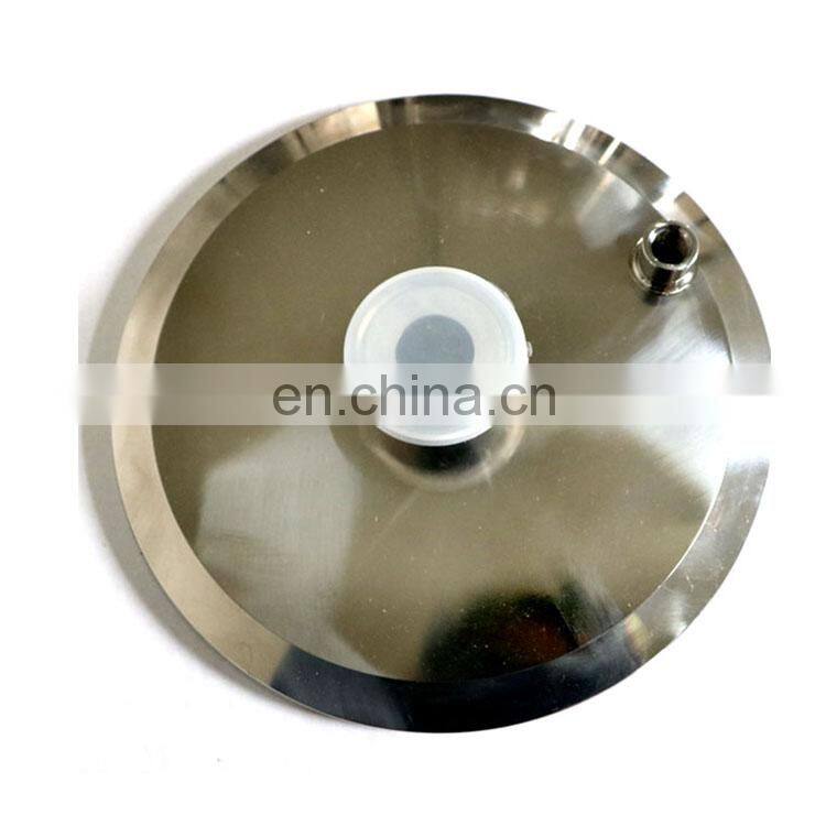 SS304 Tri-Clamp flat end cap lid with NPT port with triclamp ferrule opening
