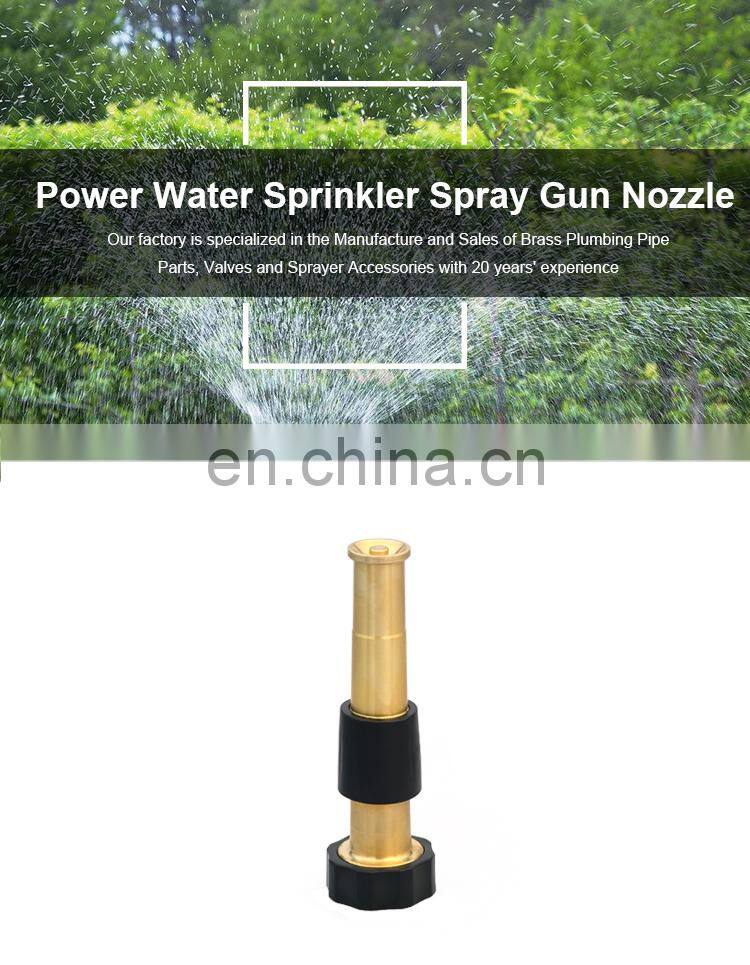 Agriculture Garden adjustable brass water hose spray pipe nozzle