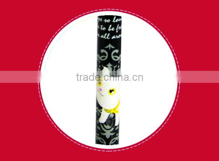Promotional cute plastic ball point pen with animal head for school kids