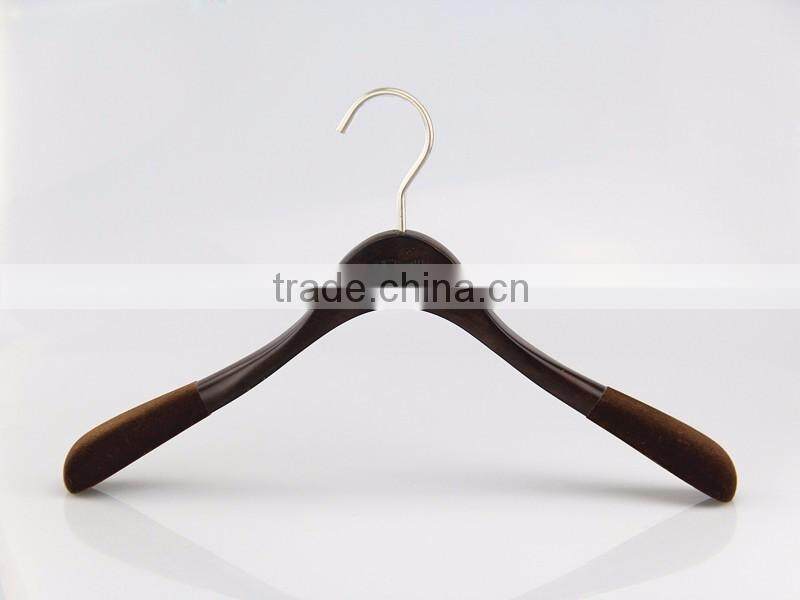 CY-660 top quality men suit hanger brown cloth wooden hanger for cloth