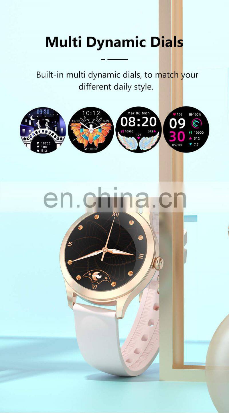 KW10 PRO Lady Women Full Touch Screen IP68 Waterproof Heart Rate Monitor Fitness Stainless Steel Strap Reloj Smart Watch