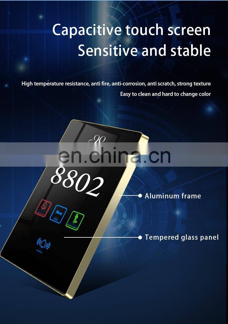 LED Backlight Digital Display Colors Hotel Room Number Door Sign Plate Electronic Hotel Doorplate