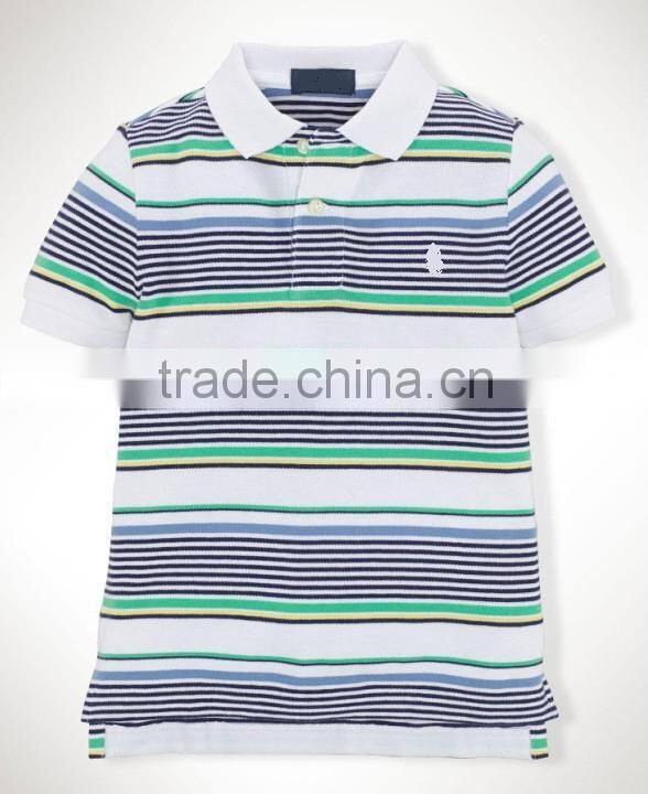 Childrens/Kids Boys' 2-7 Years Cotton Multi-Striped Polo