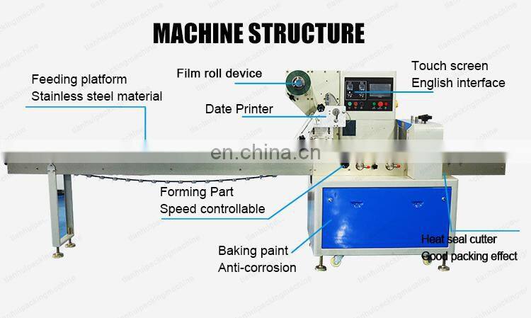 Factory price dessiccant snack bar packaging machine Automatic pillow packing machine