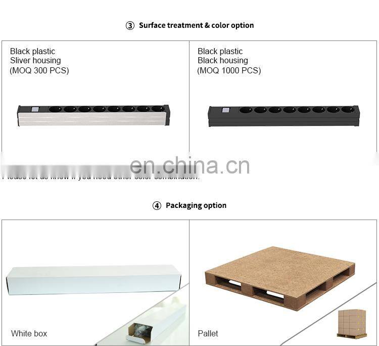 Power distribution unit socket with Double pole switch and Multi angled bracket