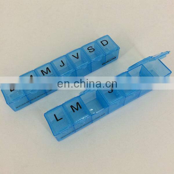 Hot Sale Pill Case with Date Letters Plastic Pill Box 7 Days Medicine Box