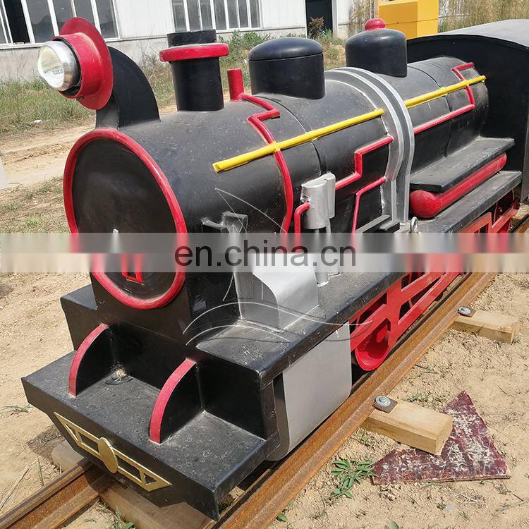 Hot sale outdoor funfair game machine park electric train ride on kids