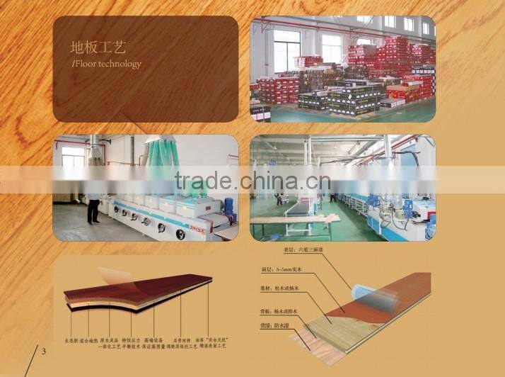 Poplar Antique Engineered Solid Wood Flooring Easy To Install And Clean