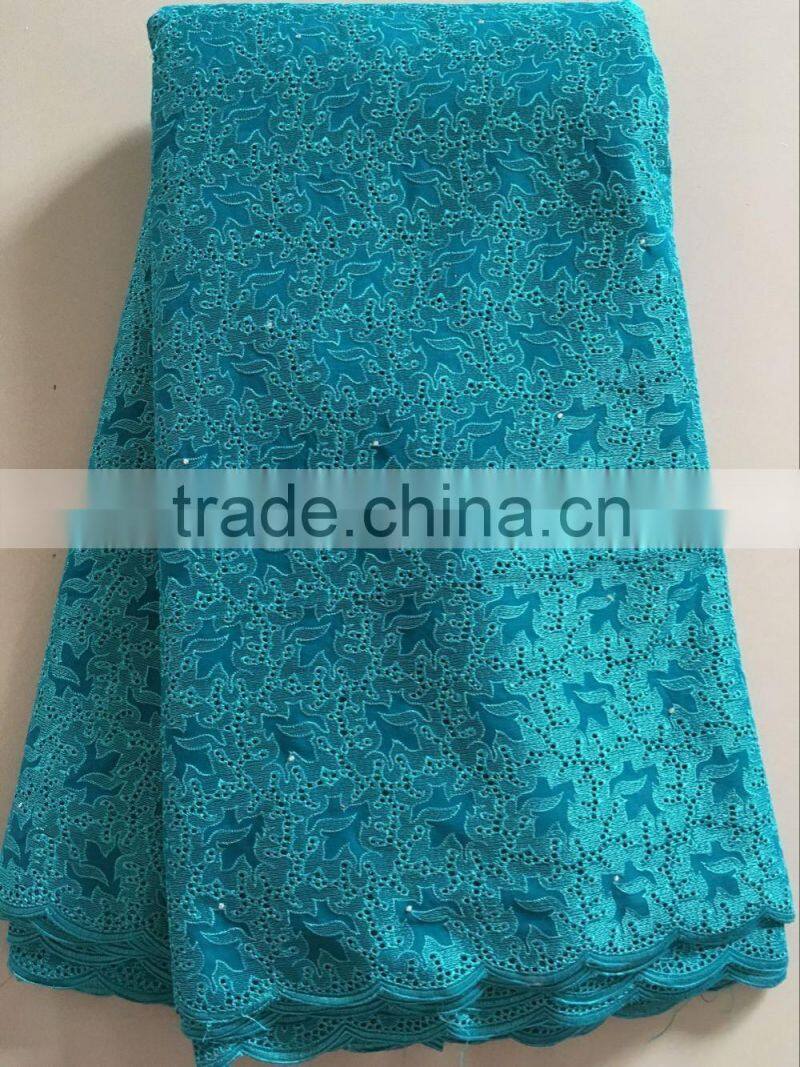 L12-7heavy swiss voile embroidery african lace fabric men's lace