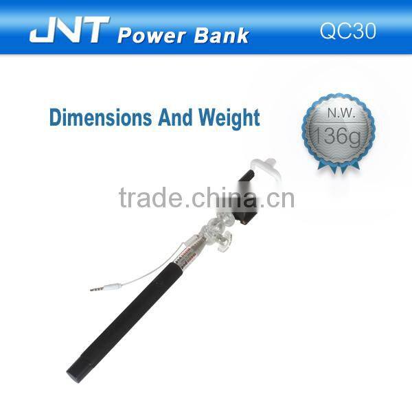 mirro smartphone selfie stick with wire QC30