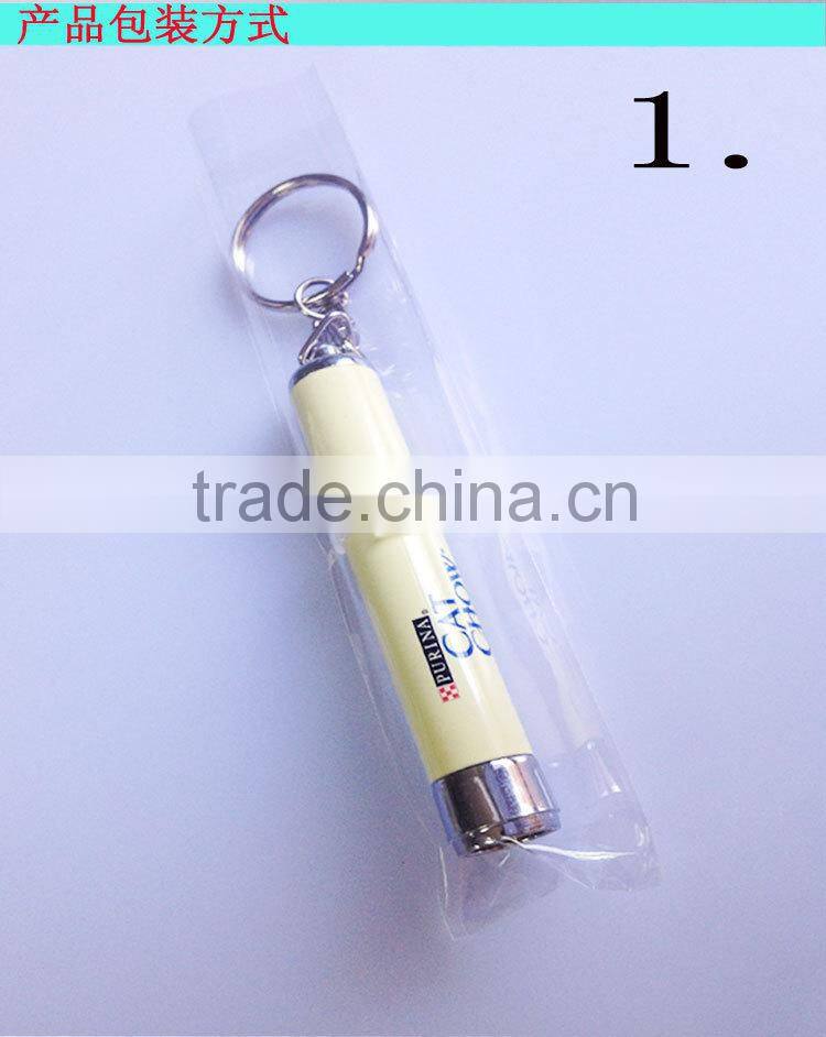 2015 new and fashion customed design led metal and aluminum mini projector light projector keyring to promotion
