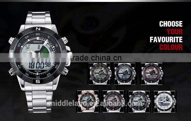 2015 hot china watch MIDDLELAND new most popular quartz analog water resistant watches made in china