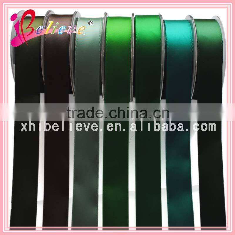 Made in China high quality smooth polyester satin ribbon solid color petersham ribbon
