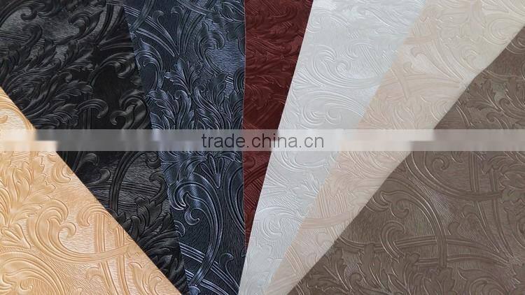 Good quality popular promotional glitter decoration leather fabric