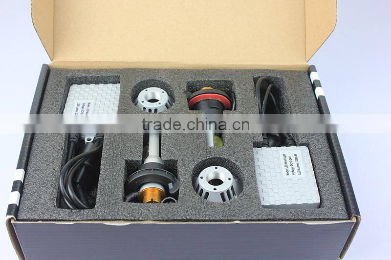 powerful waterproof build in fan with excellent heat dissipation led car light bulbs h8 led headlight for vehicles