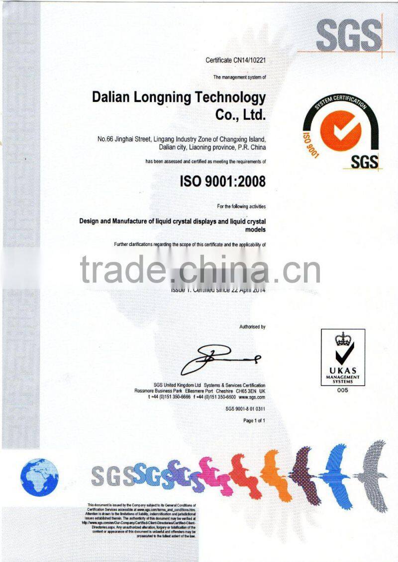 5.8 inch 6*1 digits lcd display screen
