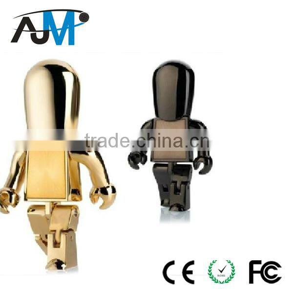 4gb usb stick metal robot usb gold bar pen drive factory price