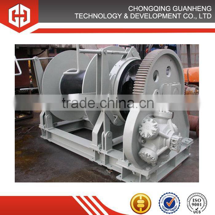 Marine hydraulic boat drum anchor winch