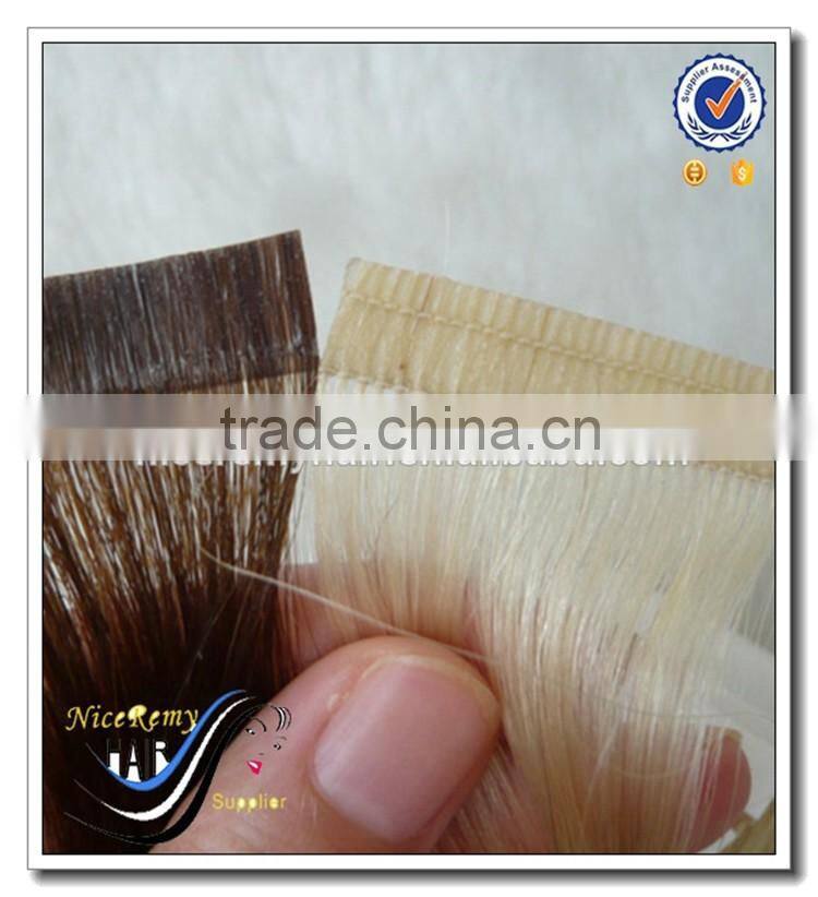 Wholesale top quality 100% brazilian virgin human hair tape hair extensions