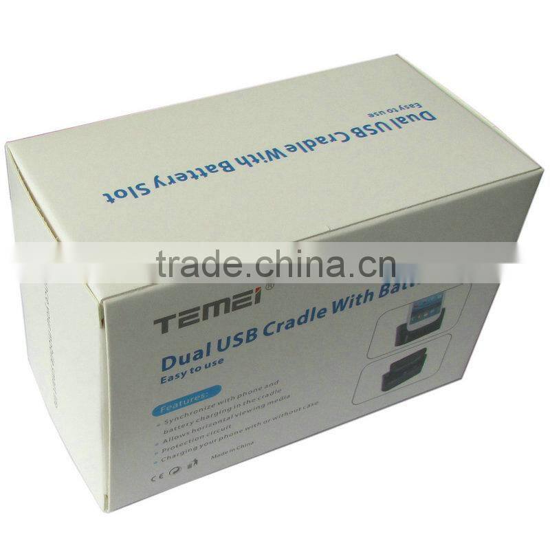 Dual Usb Cradle With Battery Slot For Samsung Galaxy Note 3 / N9000