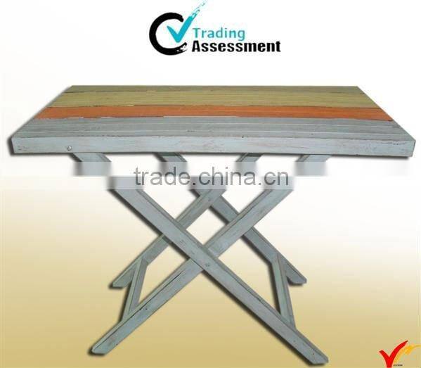 Shabby chic distressed folding table