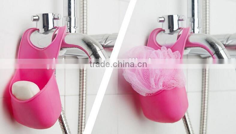 Hot sale high quality FDA and LFGB colorful silicone sponge soap holder/silicone storage bag kitchen producrs