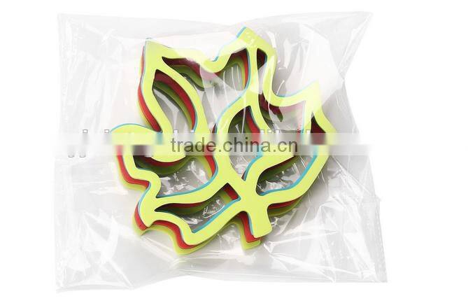 2016 Hot sale FDA and LFGB food grade colorful maple leaf shape non-sick silicone table mat & silicone drying mat