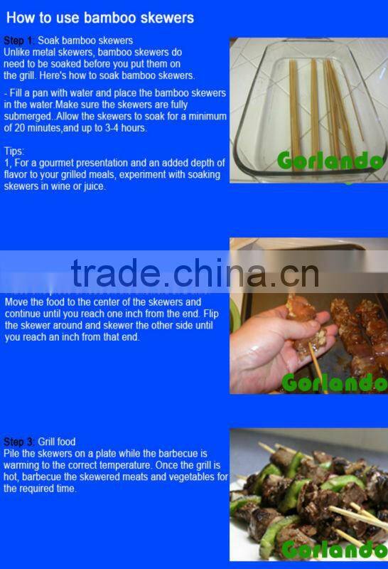 3.0x300mm strong BBQ disposable bamboo stick