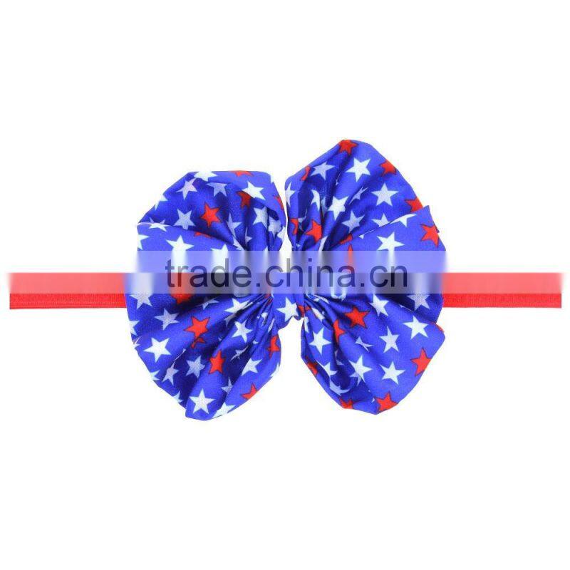 Hot-sales Baby red star Headband Infant Headband Toddler turban Headband 4th of july kids knotted headband wh-1752
