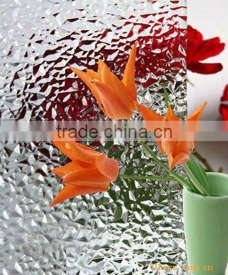 clear patterned glass/decorative glass for wall decorations,home doors