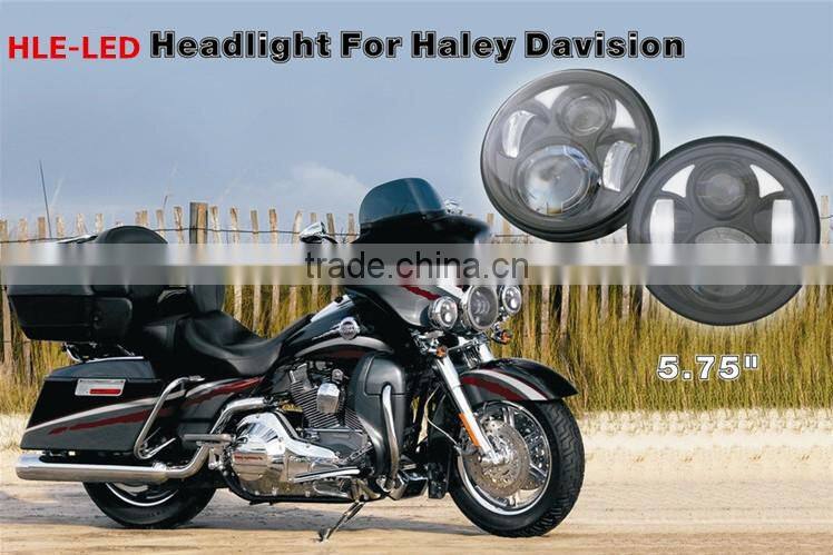Super top rated 5.75'' 40w black housing led headlight for harley