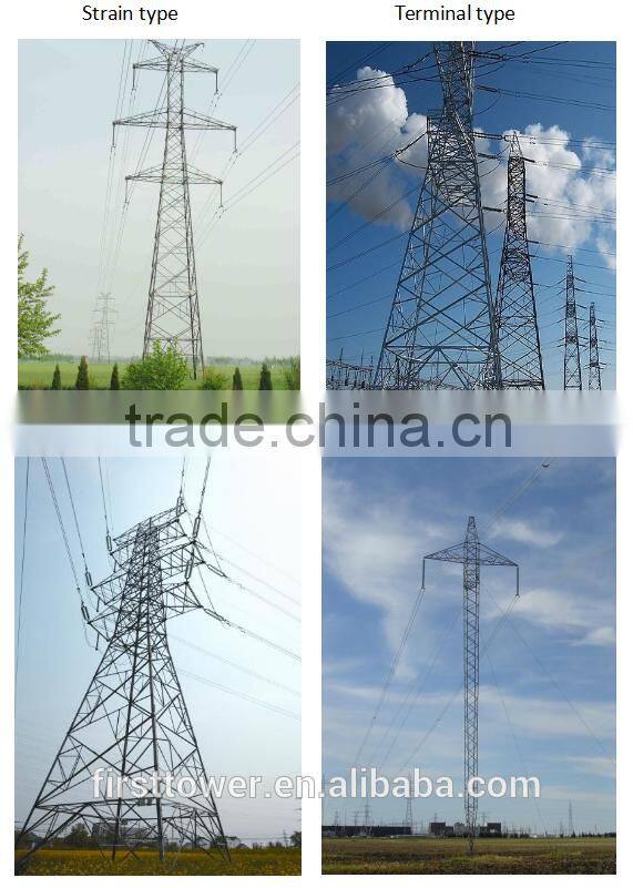 110kv 220kv 500kv transmission line steel tower