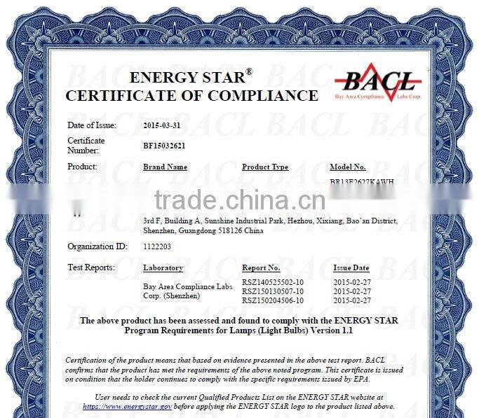 3000K Energy star rated LED BR30,1020lm,14w dimmable LED BR30 bulbs,UL/CUL certified,LM79/LM80 test reports available