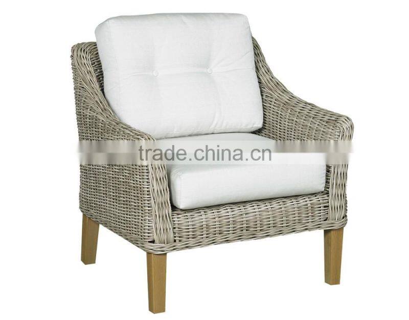 Outdoor rattan furniture PE patio wicker chaise sofa set