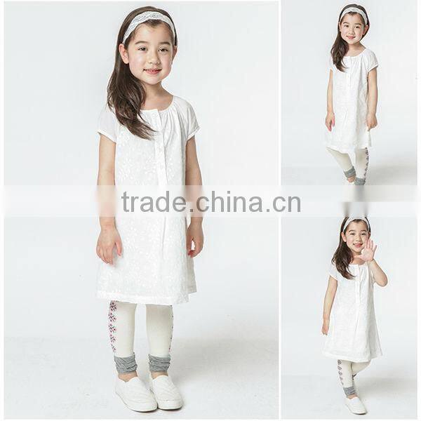 Flower jacquard ninth pants girl tube pantyhose tights