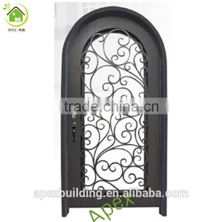 wrought iron swing open single door design screen doors