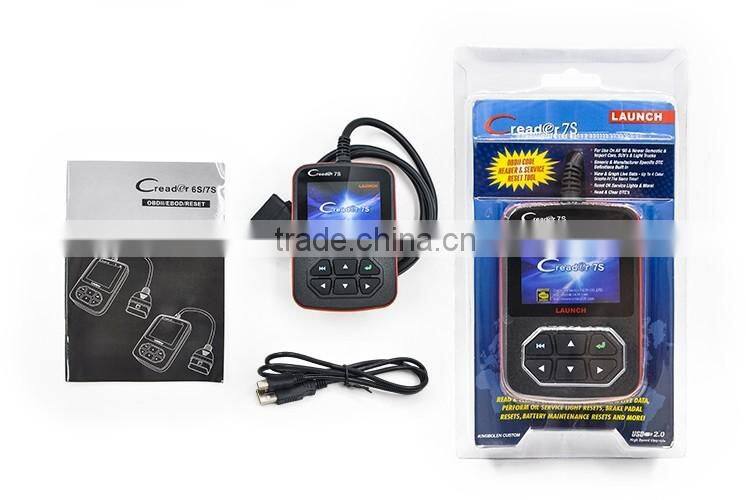 Factory price!!!Super function OBD II Code Reader + Oil Reset Function---original Launch X431 Creader 7S update online