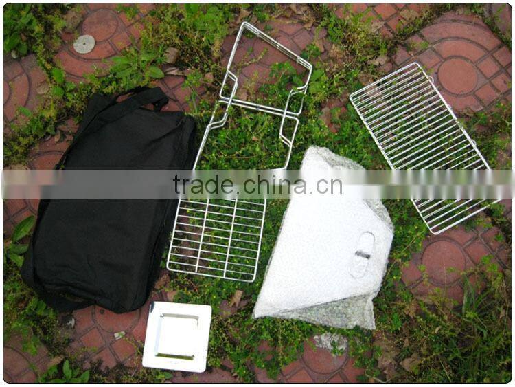 outdoor stainless steel foldable picnic charcoal BBQ stove