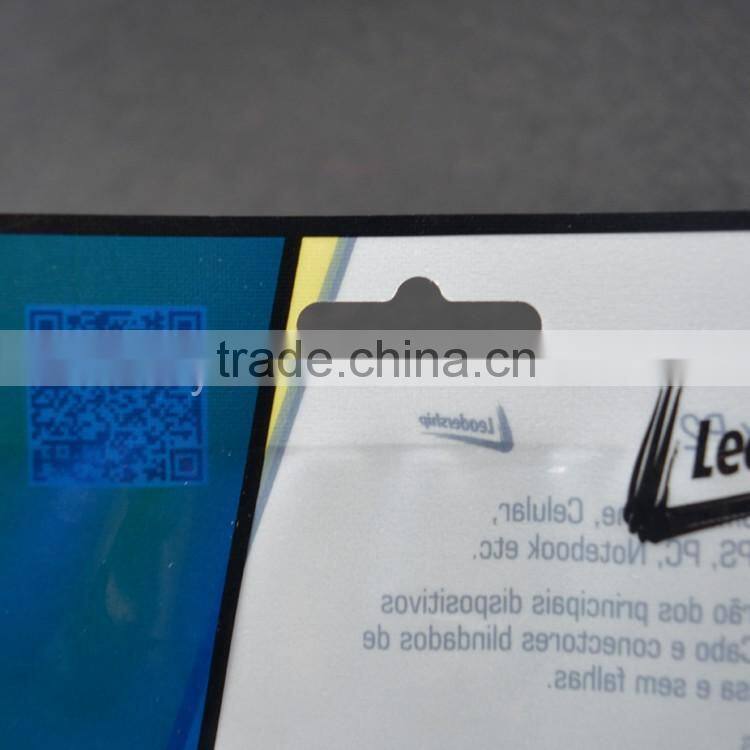 grocery packing PET+PE colorful printing lamination 3 side seal header bag wholesale price