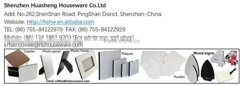 blank wood clock frame for dye sublimation for home decorative