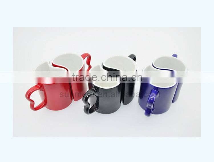 11oz blue magic color change sublimation blank couple mug