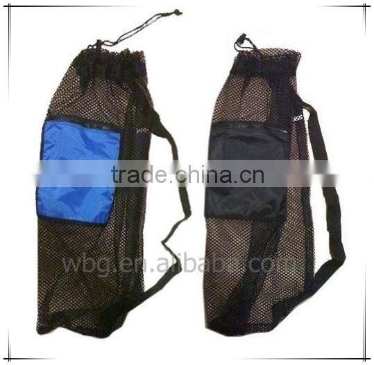 Nylon shackle drawstring mesh bag