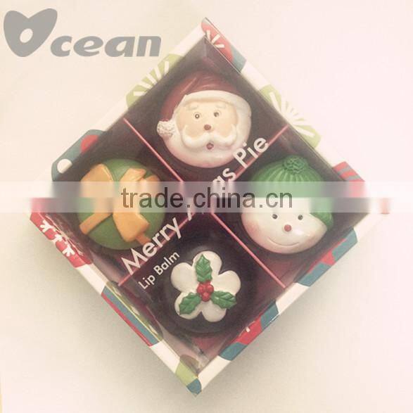 Merry Christmas cupcake shaped cute lip gloss