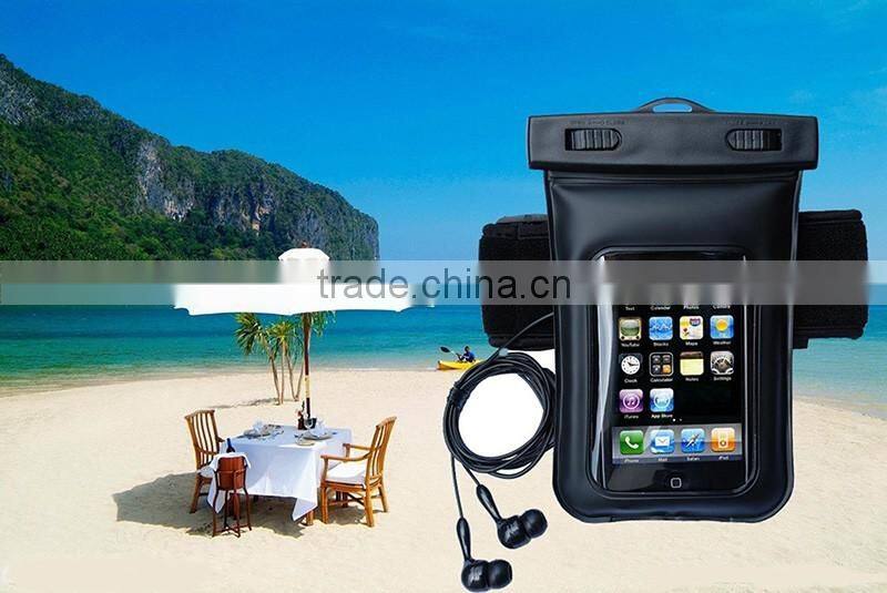 Premium quality armband waterproof bag case for iPhone 5S iPhone 6 with Audio cable